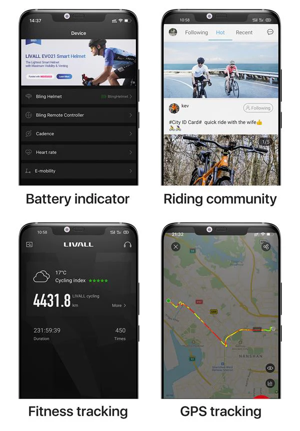 Livall Evo21 Dark Night mit LED Licht - Image 15
